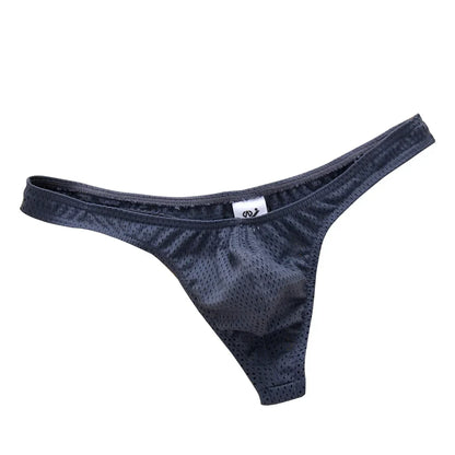 Men’s Ice Silk Low-Rise G-String & Thong Underwear – Breathable Solid Color T-Back U-Pouch Comfort Fit Sexy Lightweight Underpants