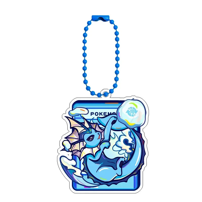 Pokémon Acrylic Keychain Set — Eevee, Pikachu, Gengar & Charizard Cartoon Pendant for Anime, Game Collection & Gift Toys