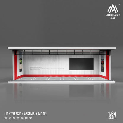 More Art 1:64 Diorama – 3D Car Assembly Lighting Model & Miniature Parking Lot Scene Props