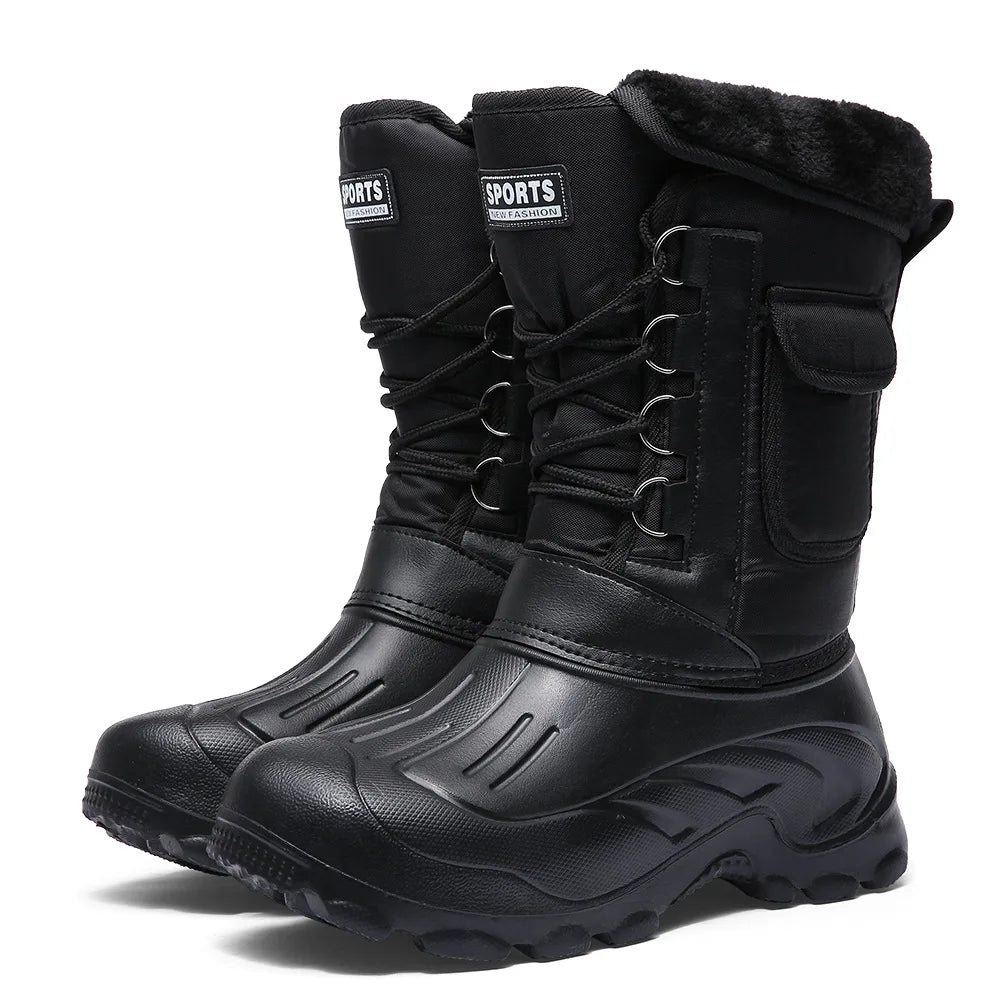 Men's Winter Snow Boots – Outdoor Fishing & Trekking Shoes, 2024 New Waterproof Sneakers for Walking and Outdoor Activities