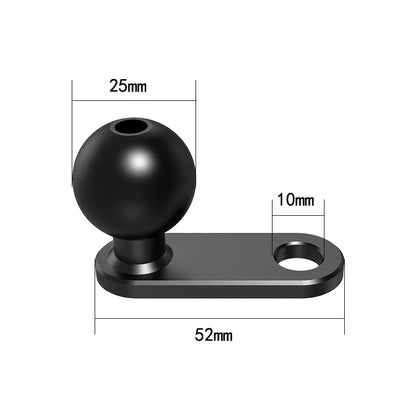 1" Ball Head Adapter Mount for Motorcycle Handlebar – Rearview Mirror Bracket for DJI, GoPro & Insta360 Cameras