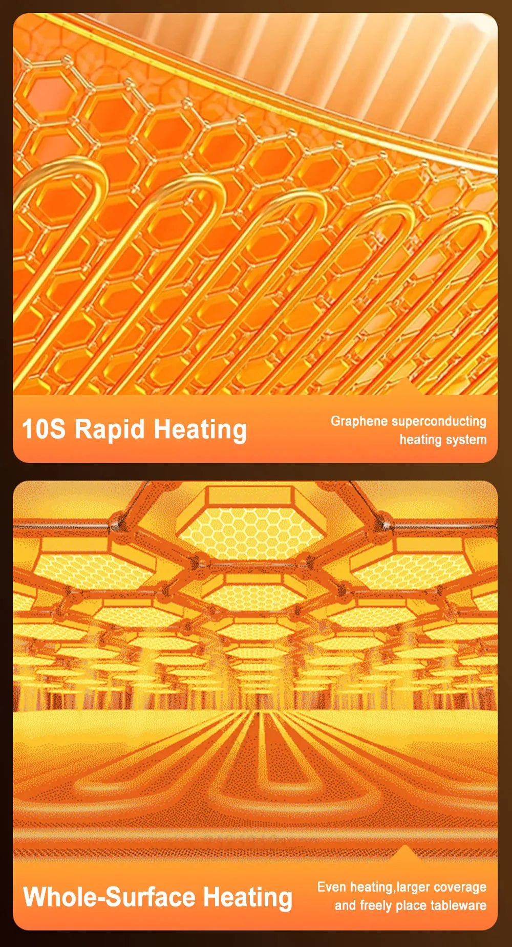 Electric Warming Tray – Foldable Silicone Food Warmer Plate, Fast Heating Portable Mat for Parties