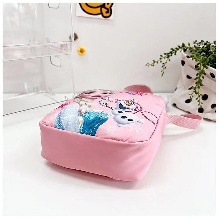 MINISO Disney 2024 Princess Series Crossbody Bag – "Frozen 2" Elsa & Sophia Cartoon Shoulder Bag, Girls Casual Fashion Handbag