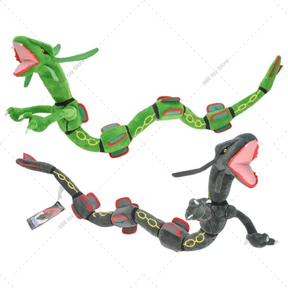 75CM Pokémon Plush Rayquaza – Shiny Green & Black Stuffed Doll Toy for Kids Birthday & Christmas Gifts