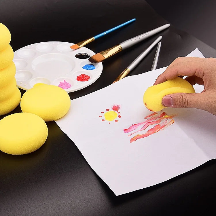 5/10/15 PCS Round Coloring Sponges — Watercolor & Craft Painting Sponge Set for Art Projects