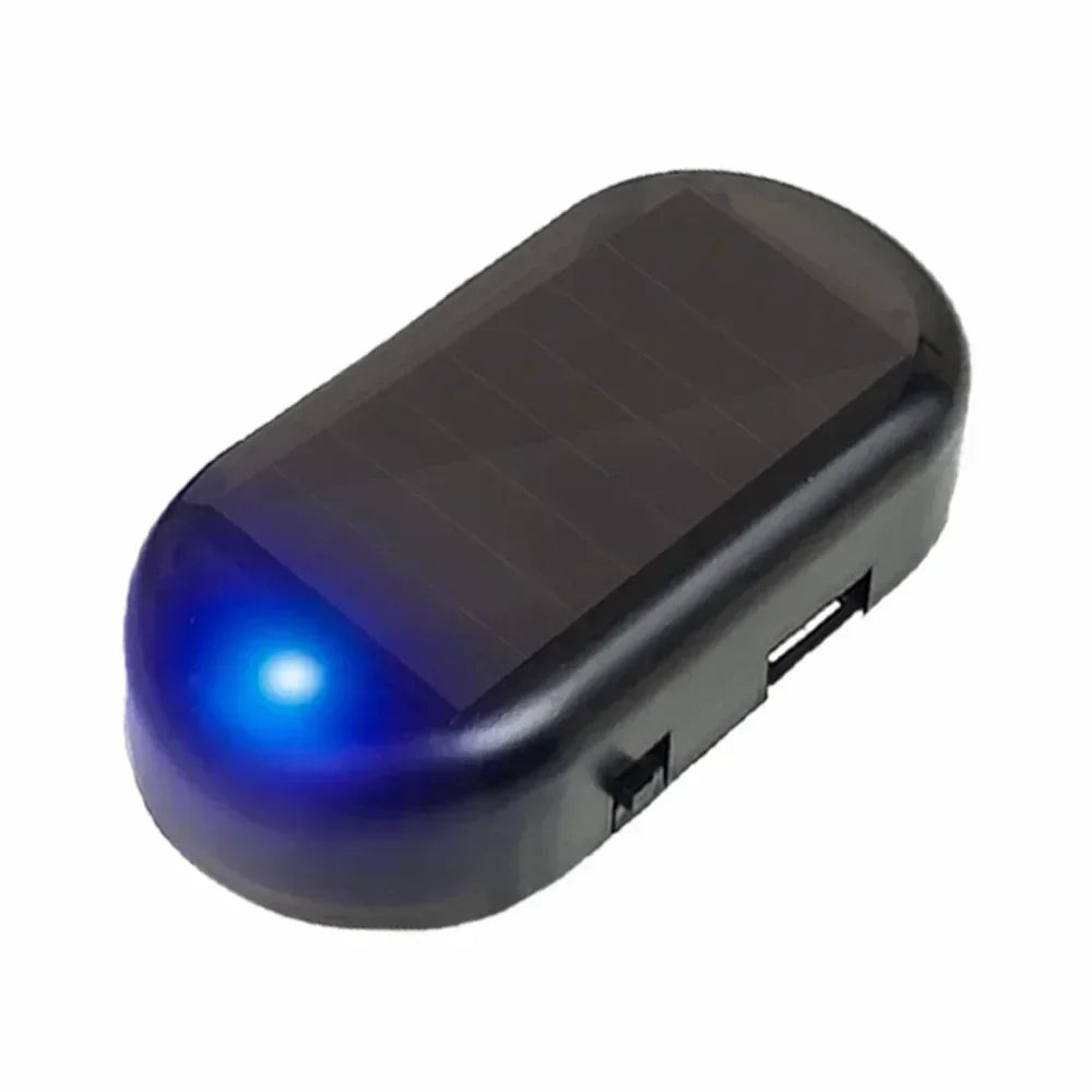Solar Powered Car Security LED Light – Fake Dummy Alarm Flashing Anti-Theft Warning Lamp Wireless Car Protection Accessory