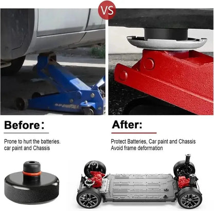 Car Rubber Lifting Jack Pad Adapter Tool: 4Pcs with Storage Case - Suitable for Tesla Model 3/S/X - Car Accessories