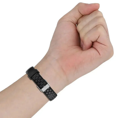 Two-Color Silicone Sport Strap for Xiaomi Mi Band 9 & 8 – Breathable Smartwatch Wristband Accessory