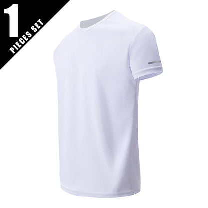 Men’s Summer Quick-Dry Sports T-Shirt – Printed Short Sleeve Loose Fit Athletic Running & Fitness Top for Teens and Adults