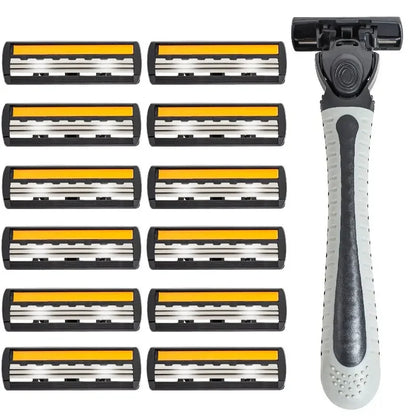 Men’s 3-Layer Reusable Safety Razor – Brand New Design with Imported Blades & Multi-Tool Replaceable Head