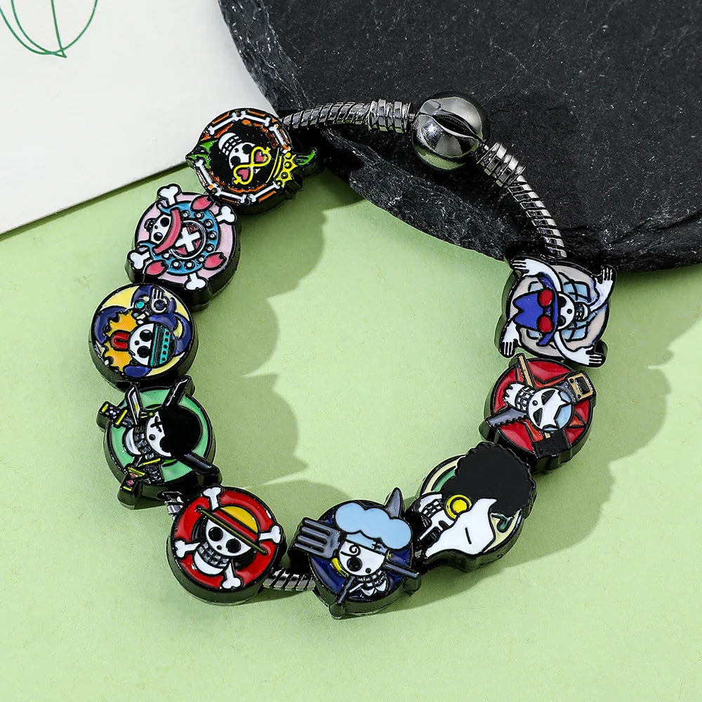Anime Skull Charms Bracelet – DIY Pendant Vintage Bangle Jewelry