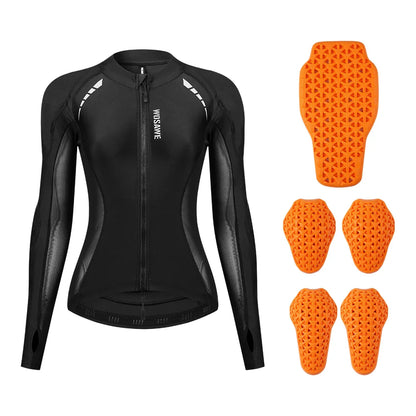 WOSAWE Women’s Motorcycle Jacket — CE Certified Body Armor, Summer Motocross & Downhill Riding Gear with Reflective Protection