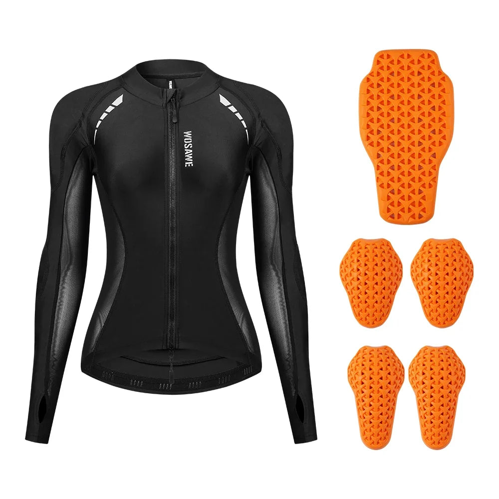 WOSAWE Women Motorcycle Jacket - CE Certified Protective Racing Gear Reflective Motocross Downhill Riding Clothing
