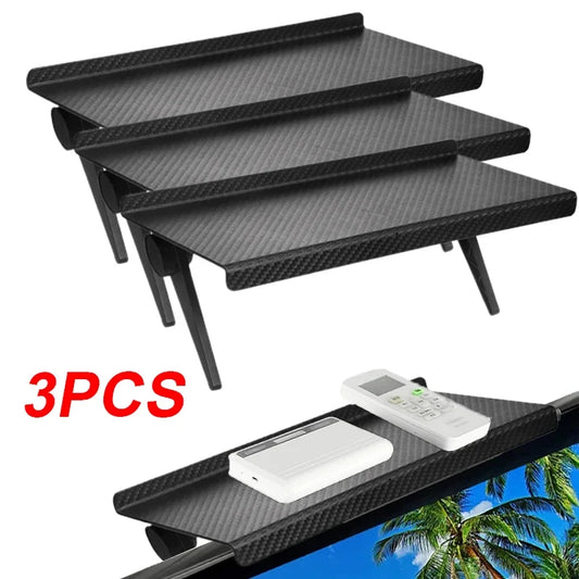 Adjustable TV & Monitor Top Storage Shelf – Desktop Display Stand for Computer, TV, Router, and Home Organization