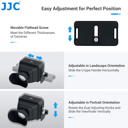 JJC 3X LCD Viewfinder Extender – Collapsible Eyecup for 3.0" Screen, Compatible with Nikon Z30, Sony ZV-1, RX100 & Canon G7X