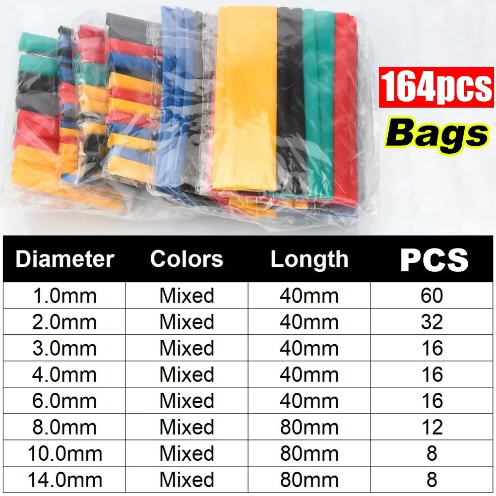 Heat Shrink Tube Kit - Thermoresistant Tubing for Electrical Wire & Cable Insulation and Protection