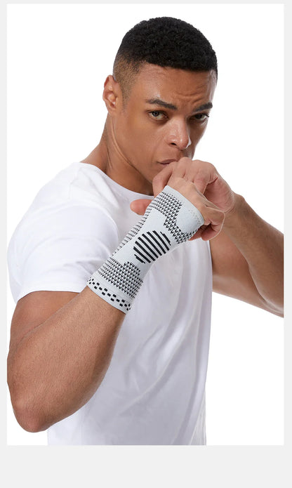 Adjustable Gym Wristband & Palm Guard — Sports Wrist Support Brace with Compression Gloves for Carpal Tunnel