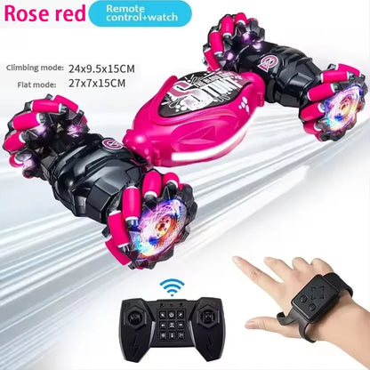 Stunt RC Car 4WD 1:16 – LED Light, Gesture Control, Twist & Climb Remote Controlled Car Toy for Kids