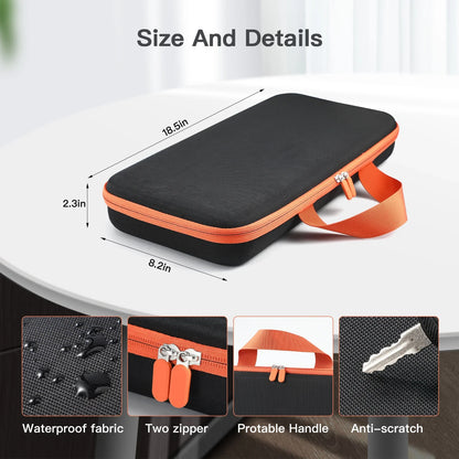 Hard Carrying Case with Mesh Bag – Anti-Scratch Storage for Dyson Airstrait HT01 & Dyson Corrale HS03 Hair Straighteners