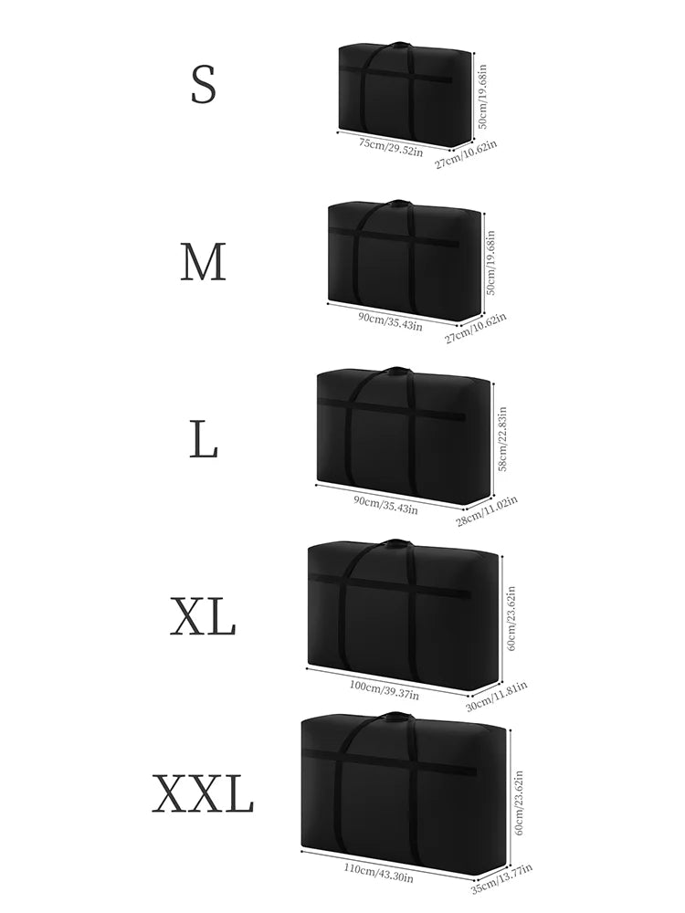 Black Oxford Cloth Moving Bag - Luggage Storage Bag for Home Organization and Travel Packaging
