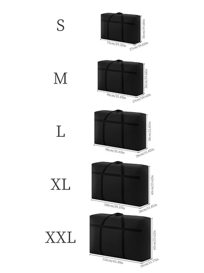 Black Oxford Cloth Moving Bag - Luggage Storage Bag for Home Organization and Travel Packaging