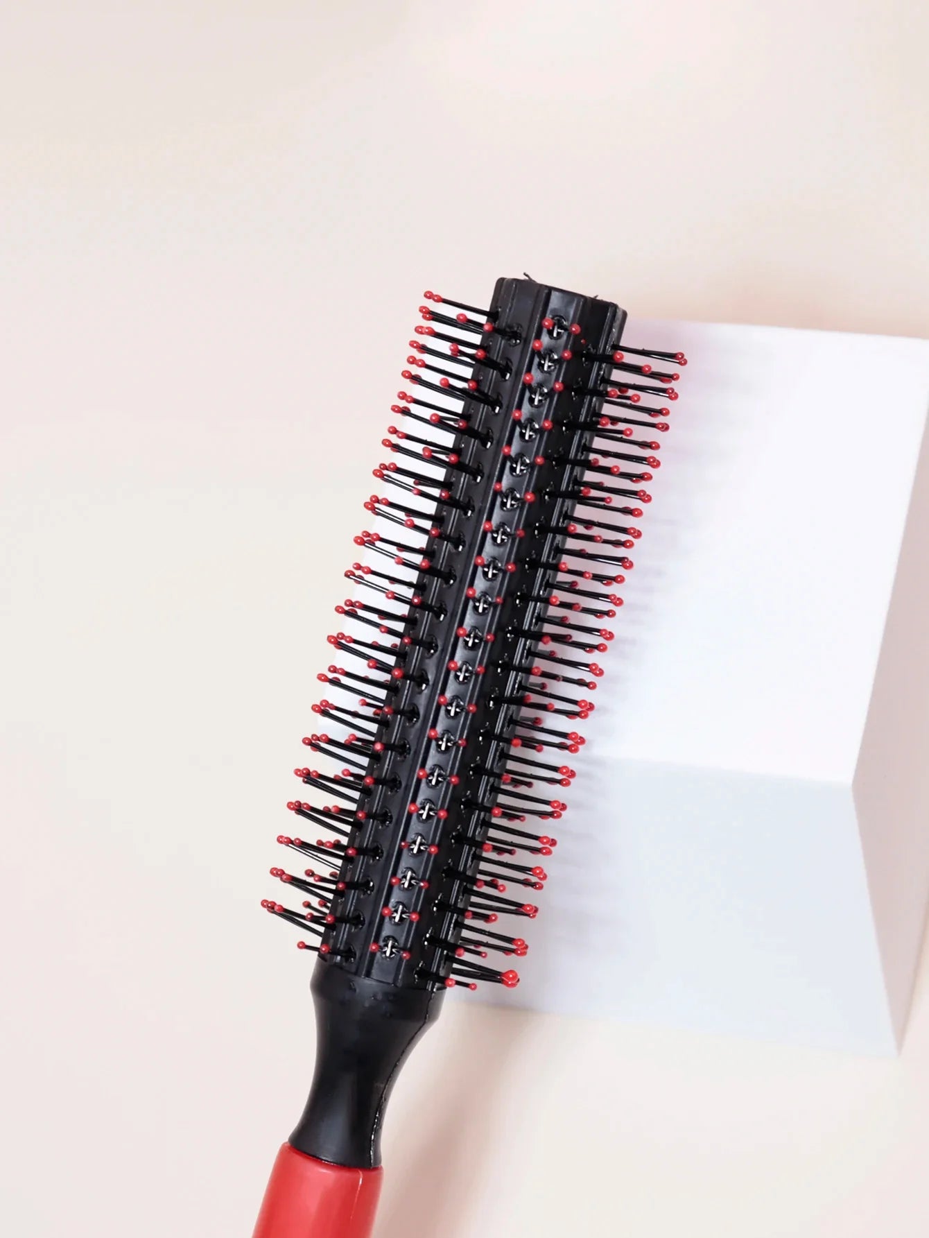 Professional Anti-Static Cylindrical Hair Styling Comb – Nylon Bristle Round Roller for Wigs & Real Hair