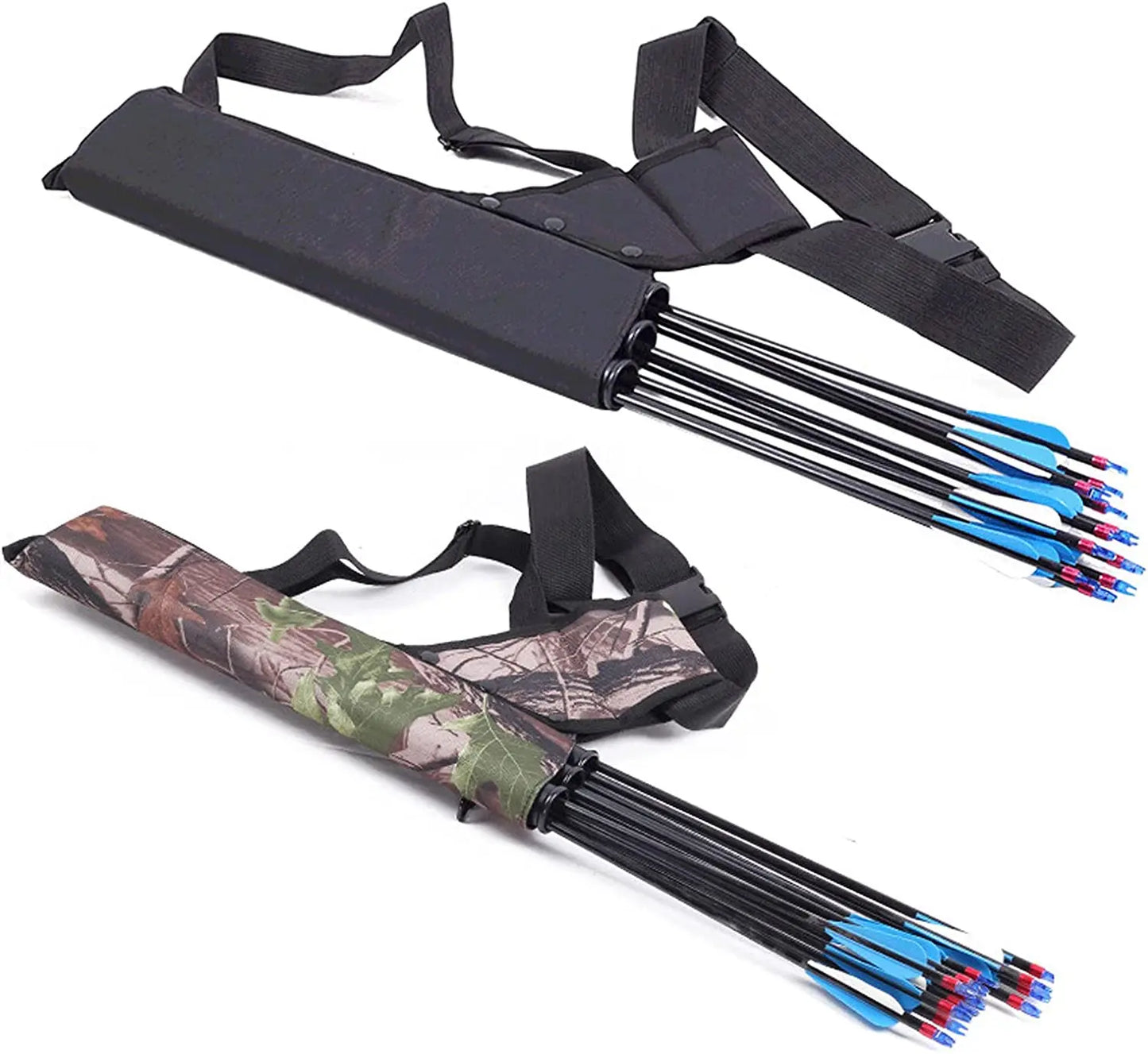 Archery 3-Tube Hip Quiver with Adjustable Belt – Arrow Carry Bag for Hunting & Target Shooting
