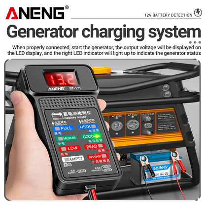 ANENG BT-171 Multifunctional Battery Tester — 12V Auto Repair Diagnostic Tool with LED Display for Electricians