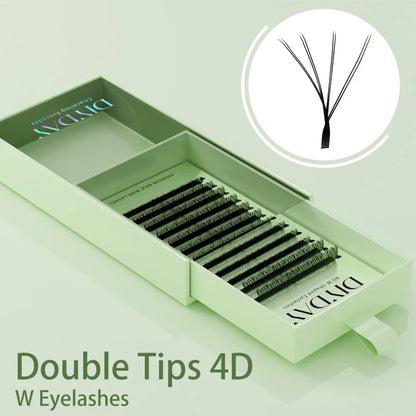 DIYDAY W Shape Eyelash Extensions 3D–8D – Premade W-Shaped Individual Faux Mink Lashes