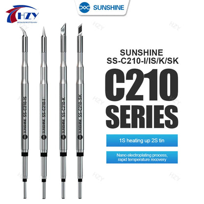 RELIFE Super Fine Soldering Tips C210 C245 C115 – Professional Iron Tips for GVM T210 T115 Stations