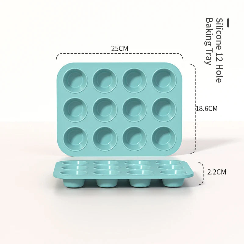 3D Silicone Cake Mold Decorating Tool for Pastry, DIY Cake Pan, Fluted Tube Pan and Airfryer Bakeware Accessories