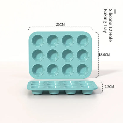 3D Silicone Cake Mold Decorating Tool for Pastry, DIY Cake Pan, Fluted Tube Pan and Airfryer Bakeware Accessories