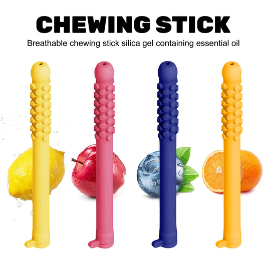 Silicone Aromatherapy Chew Stick - Essential Oil Diffuser Breathing & Stress Relief Tool