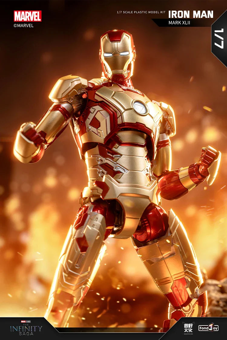 1:7 Original FondJoy Iron Man Action Figures – MK42, MK43, MK5, MK6, MK7 DIY Model, Tony Stark Legend Collection Toy for Kids Gift
