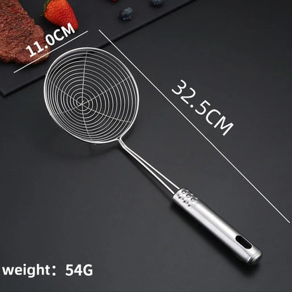 3-Size Stainless Steel Colander Set – Household Noodle, Dumpling, Hot Pot Strainers with Pearl Line Drain