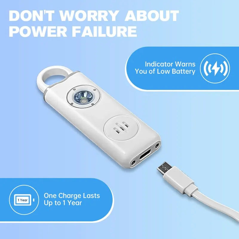 Original Personal Safety Siren for Women - 130dB Siren, Strobe & Keychain in 3 Colors - Anti-Robbery Help Alert AF2004