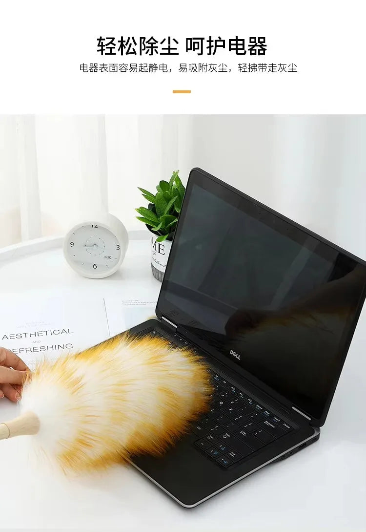 Scalable Wool Duster Brush — Household & Car Cleaning Tool, Washable Dust Sweeper for Home Use