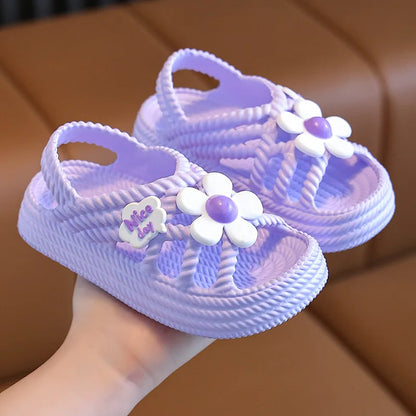 Children's Summer Sandals - Soft Sole Non-Slip Beach & Home Slippers for Boys and Girls