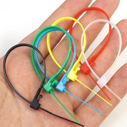 100/1000pcs Reusable Nylon Cable Ties – Adjustable Self-Locking Zip Tie Straps for Cord Organization & Binding