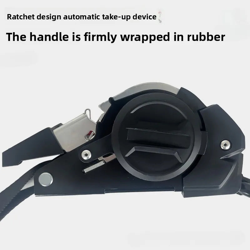 Auto Retractable Ratchet Cargo Straps – Heavy Duty Luggage Tie Down Belts for Car & Motorcycle Load Securing Tensioner Strap Kit