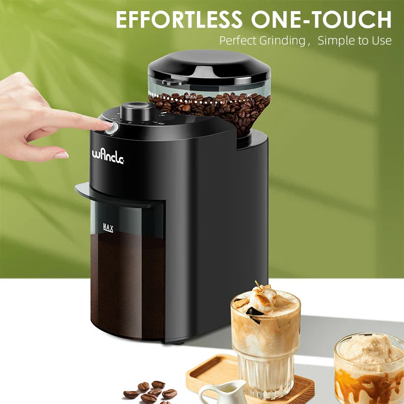 Wancle Electric Burr Coffee Grinder - Adjustable Conical Burr Mill with 28 Precise Grind Settings - 220V/120V