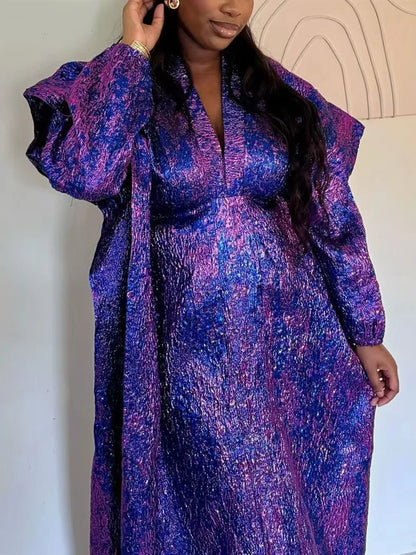 Women’s African Dashiki Ankara Maxi Dress - Traditional Gown, Abaya, Kaftan & Robe Outfit