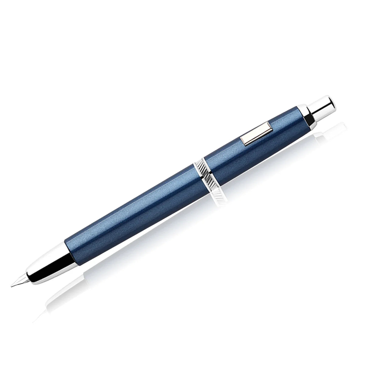 MAJOHN A1 Retractable Fountain Pen – EF 0.4mm Nib, Matte Black Metal Ink Pen with Converter, Ideal for Students and Gifts