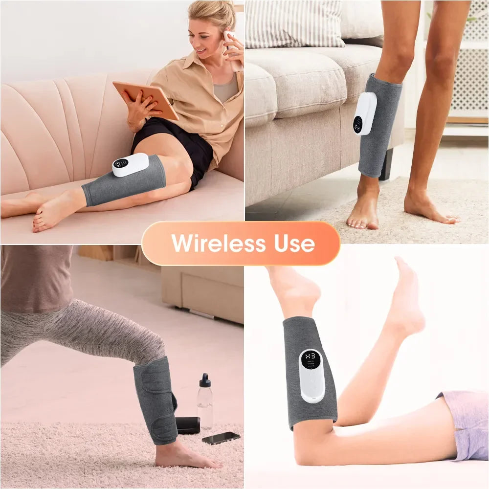 360° Air Pressure Leg Massager - Household Presotherapy Machine with Hot Compress for Relaxing Leg Muscles and Massage