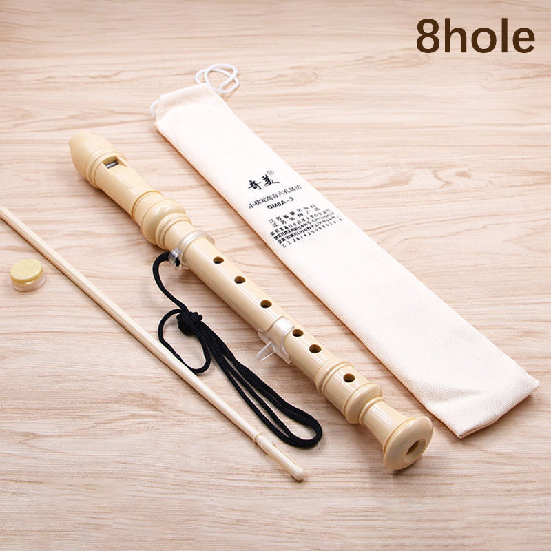 Professional 8-Hole Treble Flute – Soprano Recorder Clarinet, Adjustable, Food-Grade ABS, Non-Toxic Black Sound