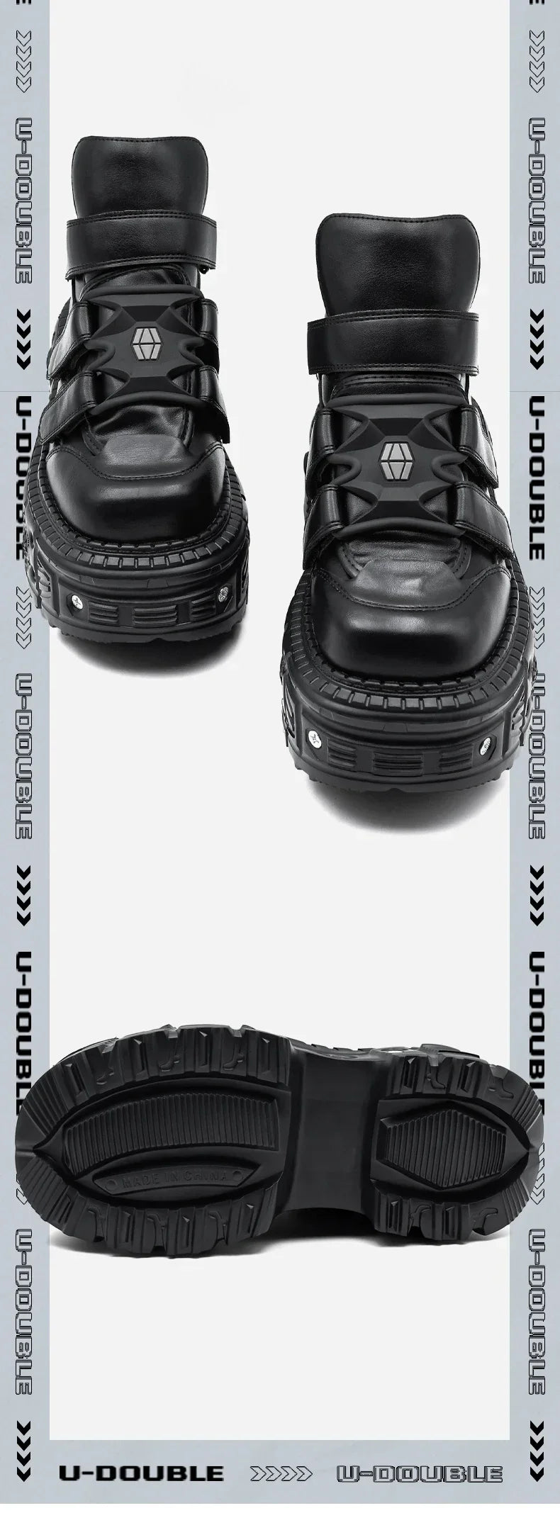 2025 Women’s Punk Gothic Ankle Boots – Lace-Up Platform Shoes with 9CM Heel & Metal Decor