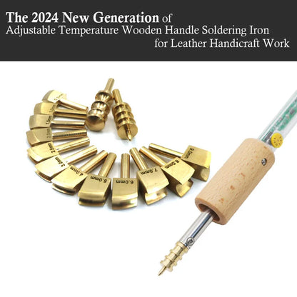 Brass Leather Edge Creaser Set – Soldering Iron Tips & Edging Tools for DIY Leather Craft Polishing & Sealing