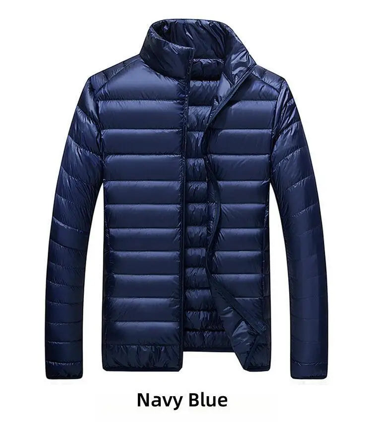UETEEY Men’s Ultra-Light White Duck Down Jacket – Waterproof Casual Outdoor Padded Coat, Autumn Winter Lightweight