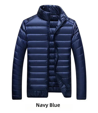 UETEEY Men’s Ultra-Light White Duck Down Jacket – Waterproof Casual Outdoor Padded Coat, Autumn Winter Lightweight