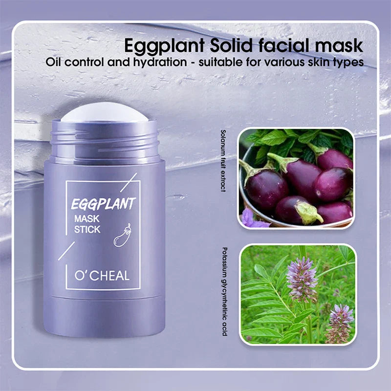 Green Tea & Honey Peach Facial Mask Stick – Pore Cleansing, Moisturizing & Charcoal Mud Mask